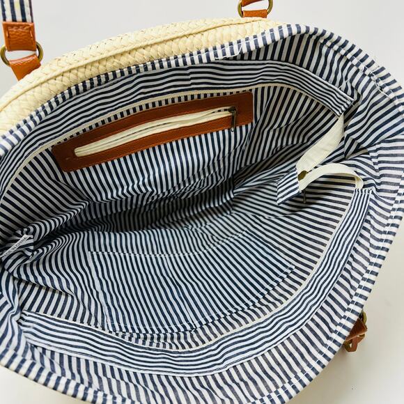 Woven Beach Tote Bag Straw Large - Picture 6 of 6